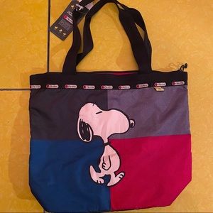 Lesportsac x Peanuts Snoopy Women's Hailey Tote Shoulder Bag NWT